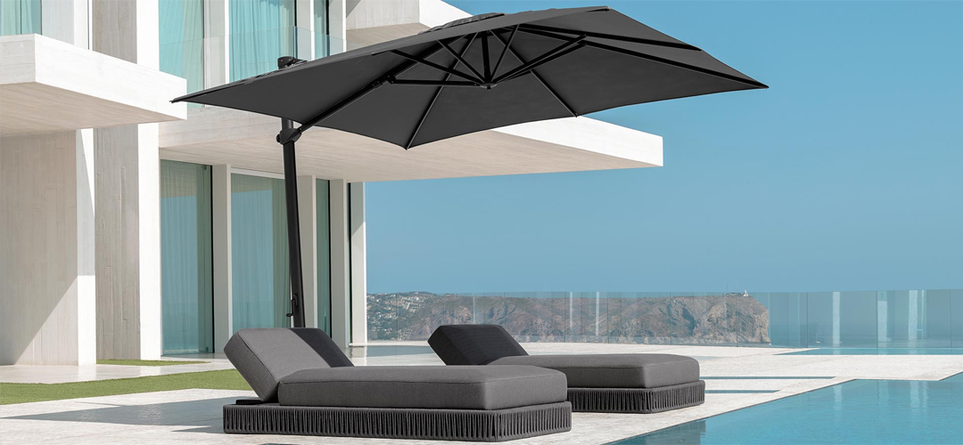Best Cantilever Parasol UK Banner Image
