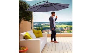 Divine Style Royal Purple Garden Cantilever Parasol