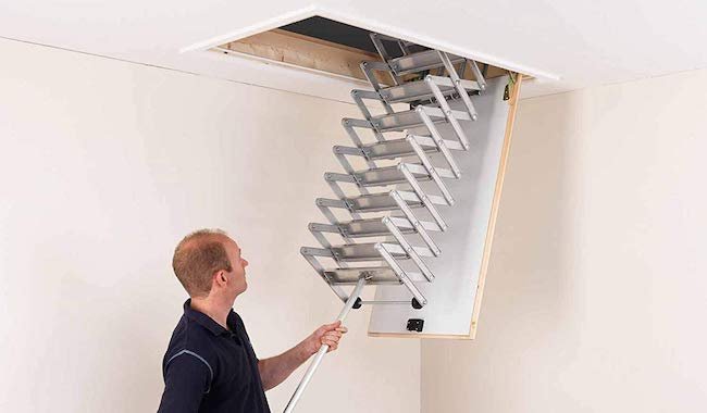 Alufix 9-Tread Concertina Loft Ladders