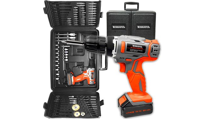 Terratek 89pc Cordless Drill Driver Kit