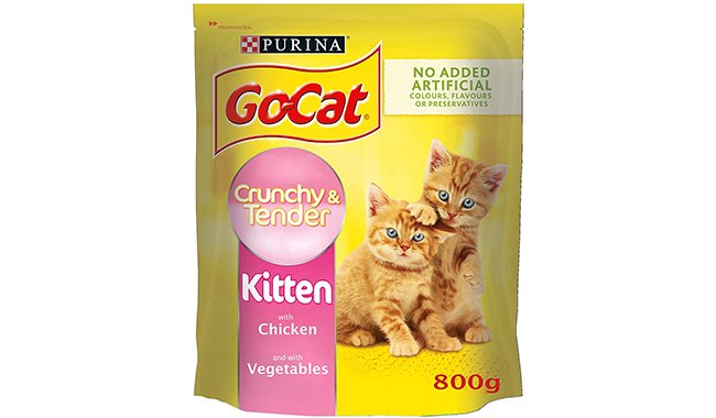 Go-Cat Crunchy and Tender Dry Kitten Food with Chicken and Vegetables