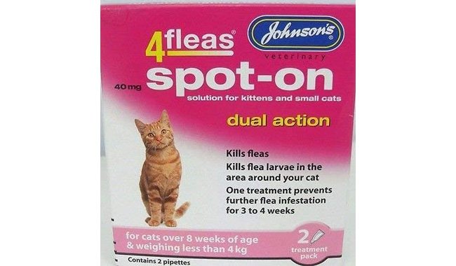 Johnson's Cat Kitten 4 fleas Dual Action Spot-on Solution