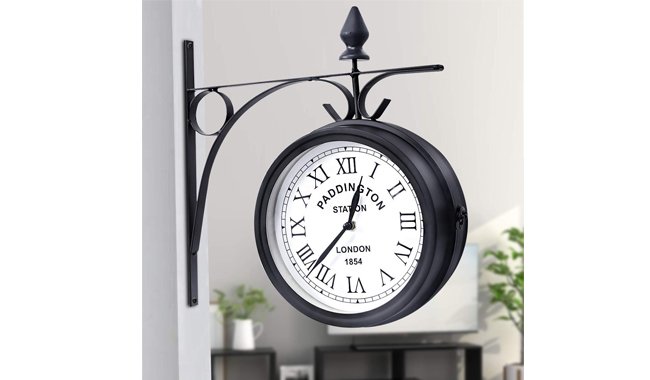 Costway Double Sided Wall Clock Costway Double Sided Wall Clock