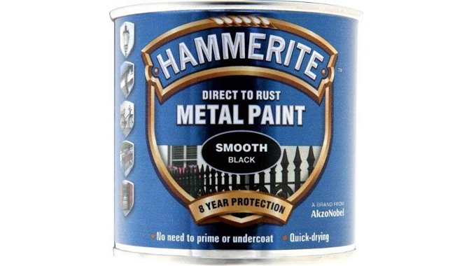 Hammerite 5084863 HAM6722001 250ml Metal Paint HQC Masonry Paint