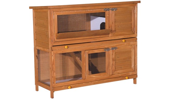 PawHut Wooden Rabbit Hutch