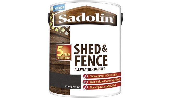 Sadolin Shed & Fence Woodstain Ebony Wood Sadolin Shed & Fence Woodstain Ebony Wood