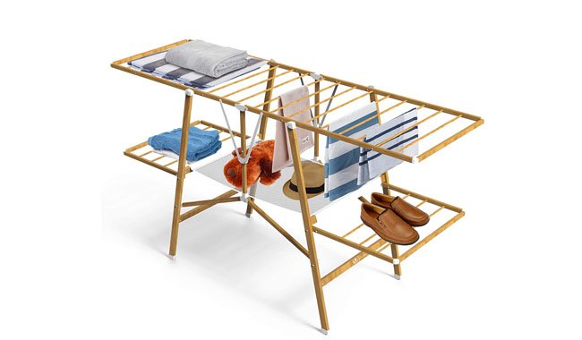 VOUNOT Wood Imitation Clothing Airer VOUNOT Wood Imitation Clothing Airer