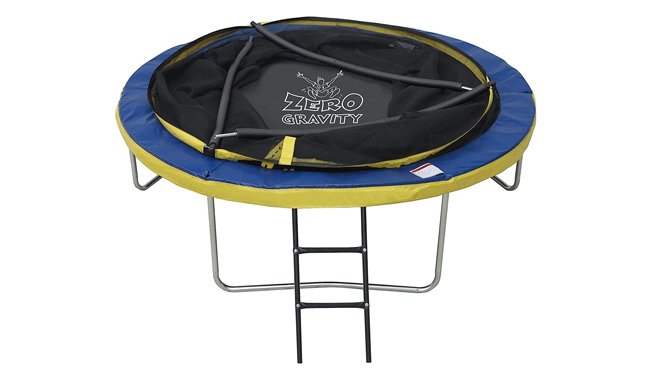 Zero gravity ultima 4high spec trampoline with safety enclosure netting and ladder