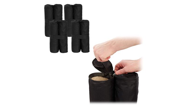 Relaxdays Black Gazebo Weight Bags