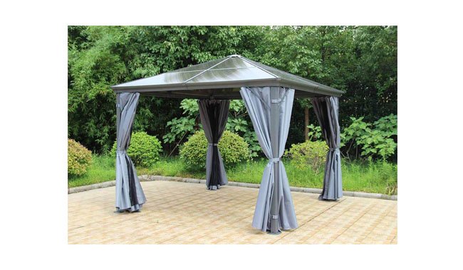 Runcton Polycarbonate Anthracite 3m x 3.6m Gazebo
