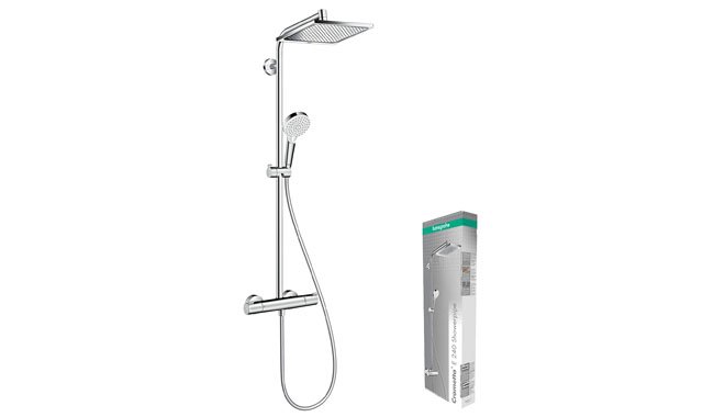 Hansgrohe Crometta E Jet Shower with Thermostatic Mixer Shower Hatteker Professional Cordless Hair Clipper