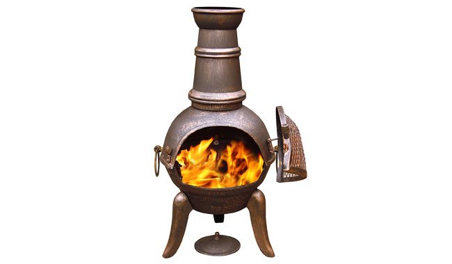 Gardeco 90cm Granada Cast Iron Chiminea Gardeco 90cm Granada Cast Iron Chiminea