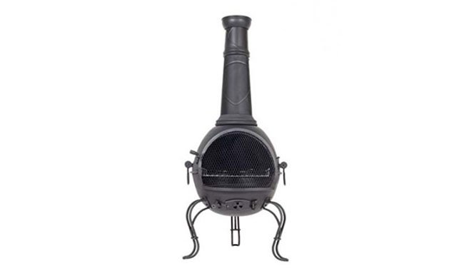 La Hacienda XL Murcia Steel Chiminea With Grill La Hacienda XL Murcia Steel Chiminea With Grill